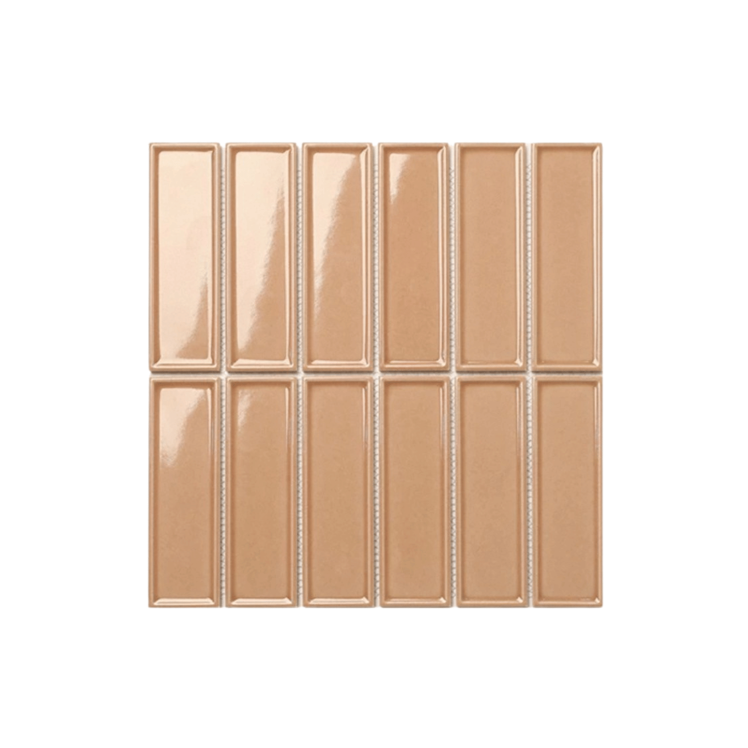 โมเสค TIMELESS TILES รุ่น BAR 29.3X28.5 ซม. สีน้ำตาล CARAMEL BROWN ผิวเงา_0